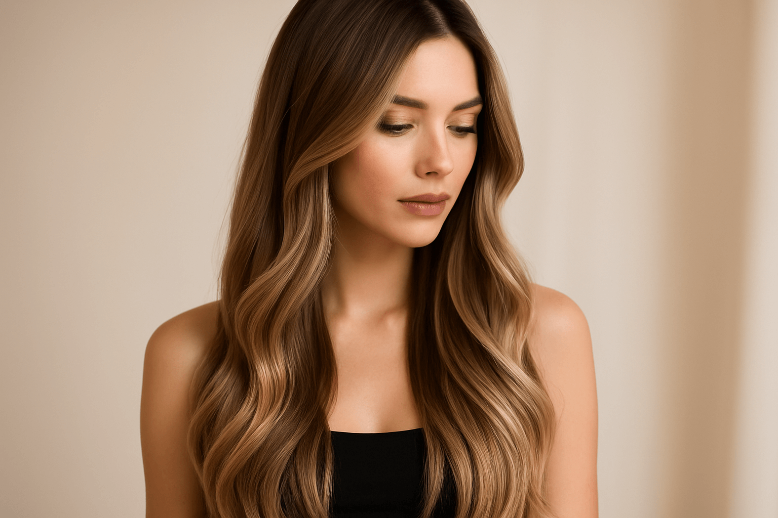 Perfectly blended haircut with extensions