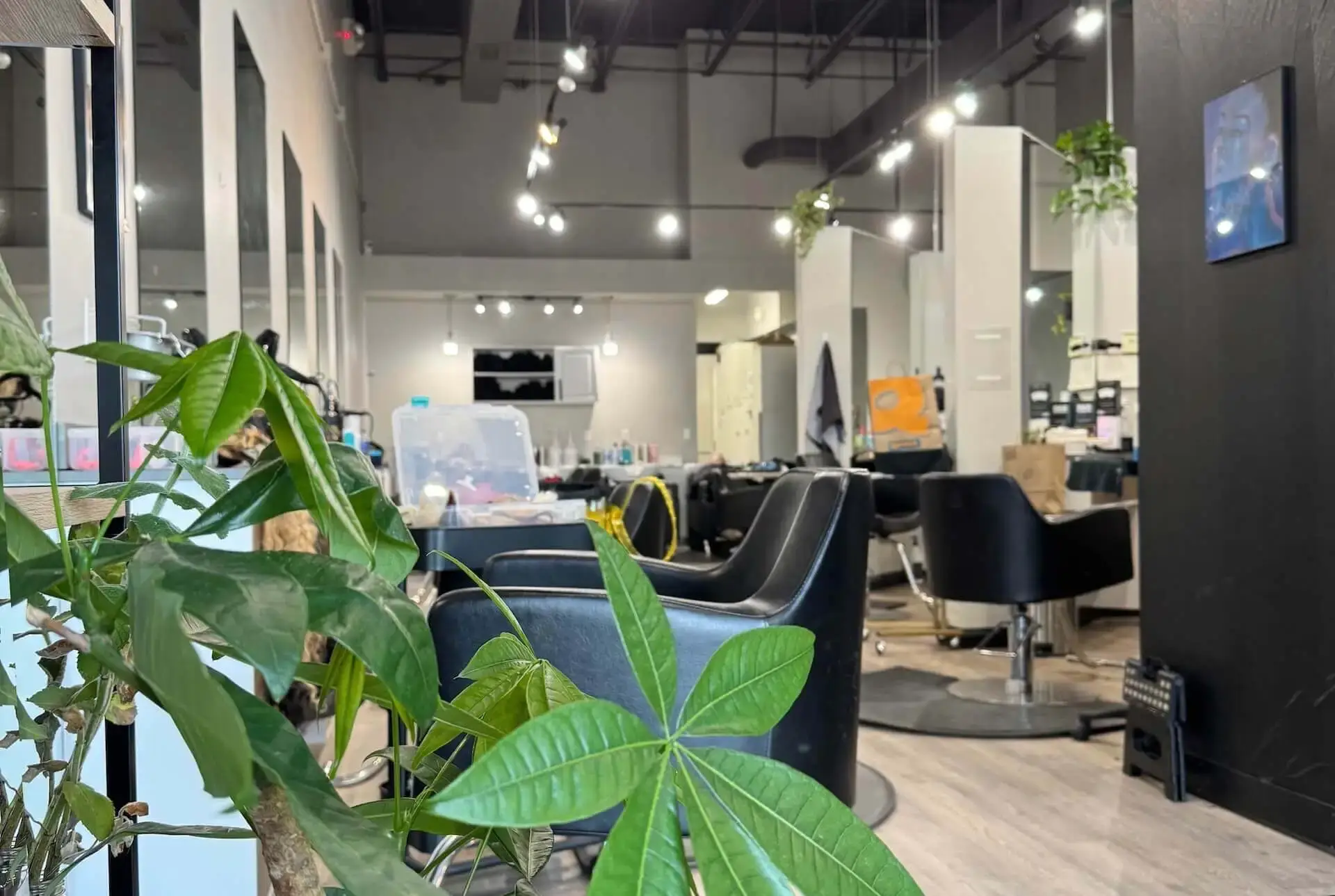 Interior of a modern and luxurious hair salon