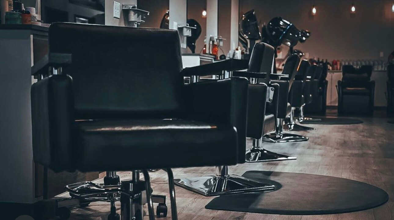 Interior of a modern and luxurious hair salon